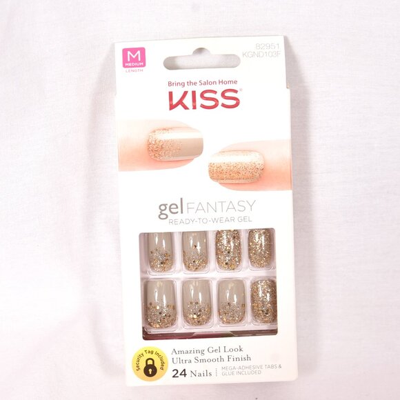 Kiss Gel Fantasy Ready To Wear Gel Nails, 82951 KGND103F - Picture 1 of 7